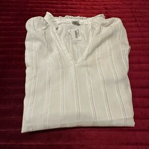 Love Potion White & Silver Sleeveless Top Size M (NWT)